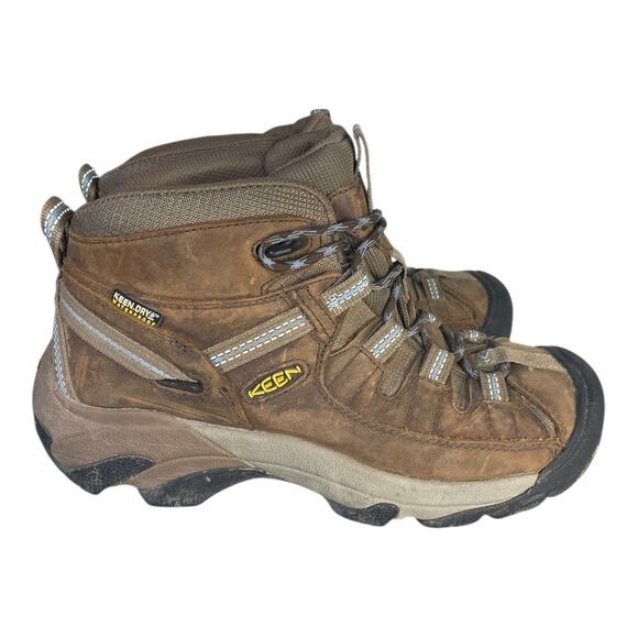 Keen Women’s Targhee II Mid Waterproof Brown Leather Hiking Boots Size-7 - Picture 4 of 9